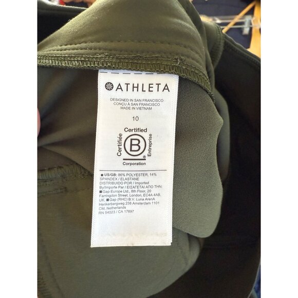 Athleta Endless High Rise Cargo Pant Tapered Stretch Olive Green Size 10 - Picture 5 of 7